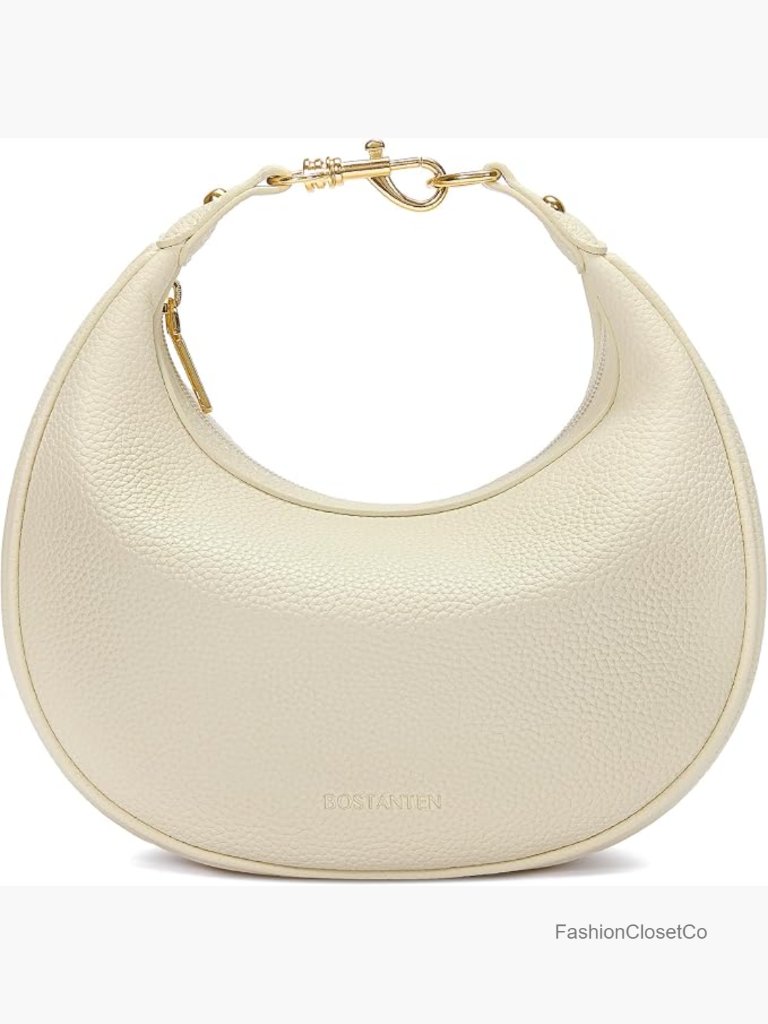 Crescent Vegan Leather Crossbody Bag Removable Strap